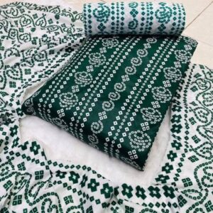 Unstitched 3Pcs Dress Green