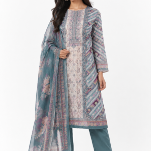 Premium A/C Cotton 3 Pcs Set with Embroidery & Sequence