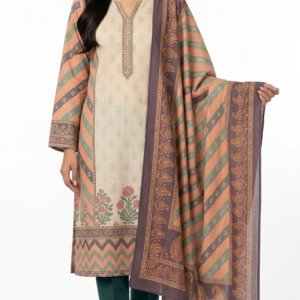 Embroidered Sequence 3 Pcs Set, Premium A/C Cotton