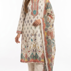 Embroidered Sequence 3 Pcs Set, Premium Cotton