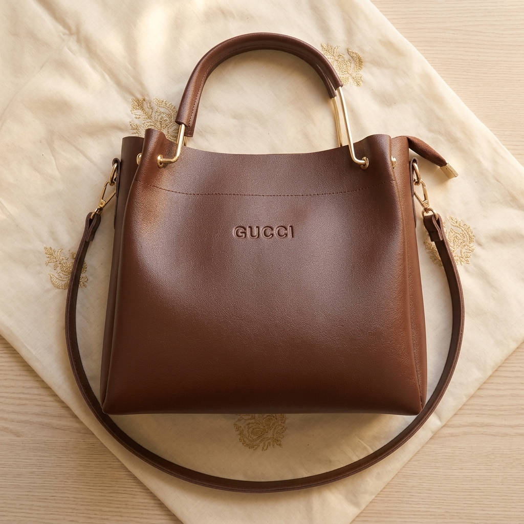 Exclusive 3-Pieces Original Italian Leather Ladies Bag Combo - Brown