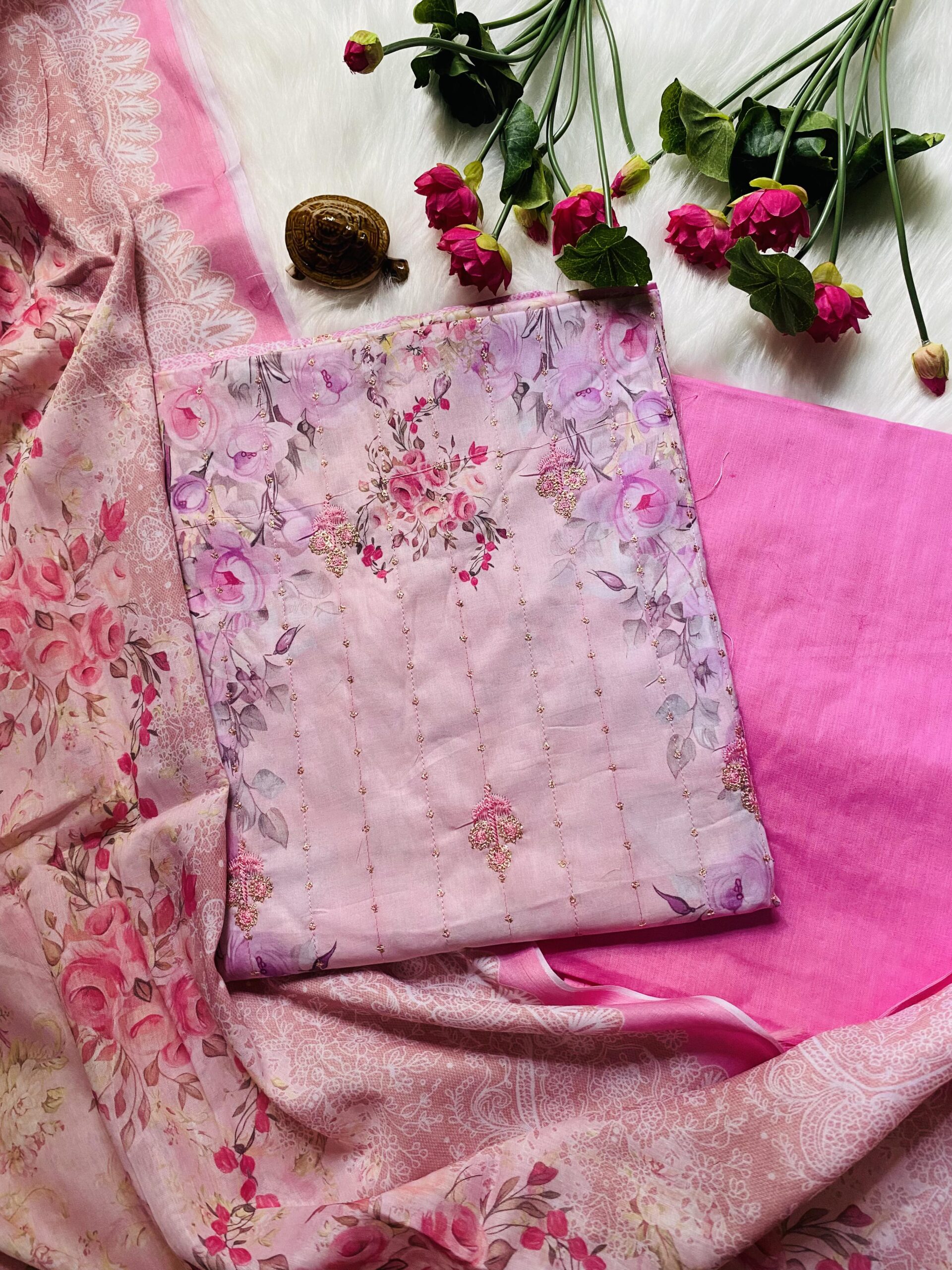 VIVEK – Digital Print & Sequence Premium Soft Cotton 3 Pcs Set - Image 2